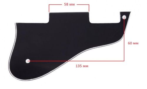 Пикгард-панель для электрогитары PAXPHIL M29 ES-335 PICKGUARD (BLACK) - JCS.UA фото 3