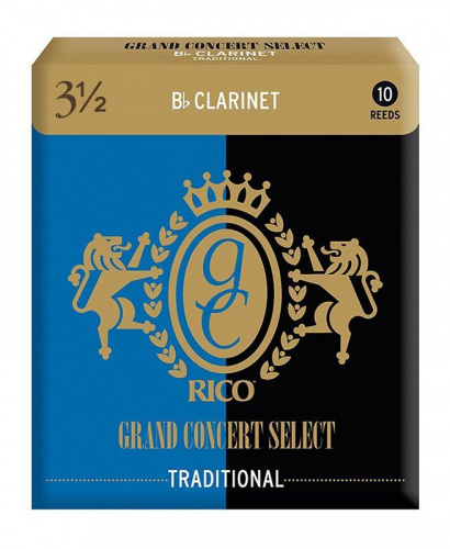 Трости для кларнета D'ADDARIO RGC10BCL350 Grand Concert Select - Bb Clarinet #3.5 - 10 Pack - JCS.UA