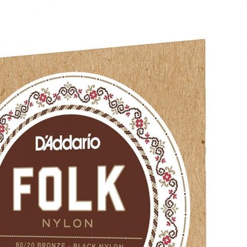 Струни DADDARIO EJ34 FOLK NYLON 80/20 Bronze Ball End Black Treble - JCS.UA фото 4