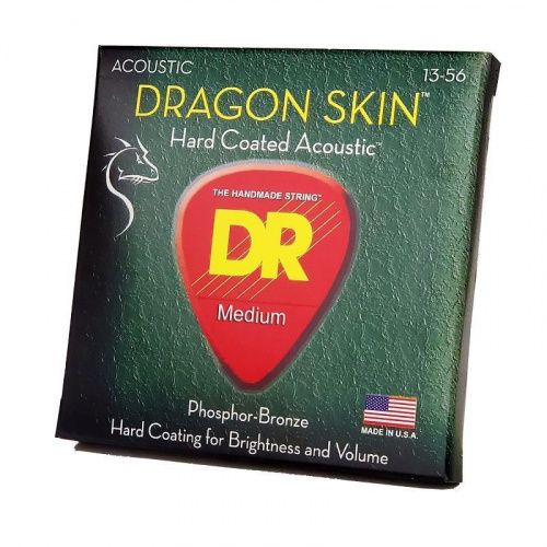 Струни DR STRINGS DSA-13 DRAGON SKIN ACOUSTIC - MEDIUM (13-56) - JCS.UA фото 2