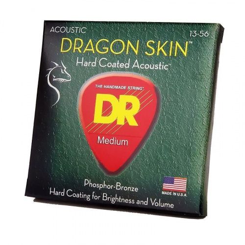 Струны DR STRINGS DSA-13 DRAGON SKIN ACOUSTIC - MEDIUM (13-56) - JCS.UA фото 2