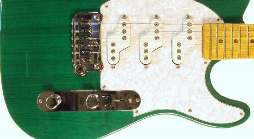 Електрогітара G & L ASAT Z3 (Clear Forest Green, maple, 3-ply Pearl). № CLF51194 - JCS.UA фото 4