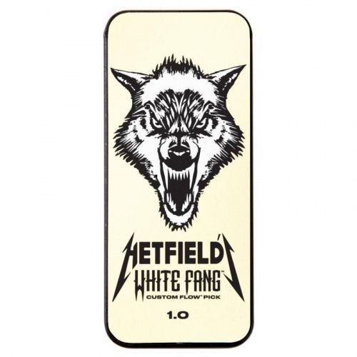 Медіатори DUNLOP PH122T1.0 HETFIELD'S WHITE FANG CUSTOM FLOW PICK TIN 1.0MM - JCS.UA фото 3