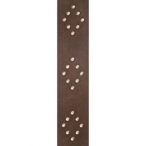 Гитарный ремень PLANET WAVES PW25VNRD01DX Blasted Leather Guitar Strap, Brown with Brass Rivets - JCS.UA фото 4