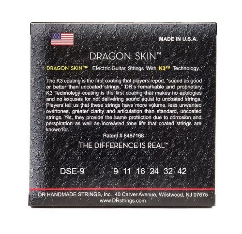 Струны DR STRINGS DSE-9 DRAGON SKIN ELECTRIC - LIGHT (9-42) - JCS.UA фото 3