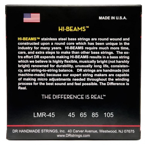 Струны DR STRINGS LMR-45 HI-BEAM BASS - MEDIUM - LONG SCALE (45-105) - JCS.UA фото 2