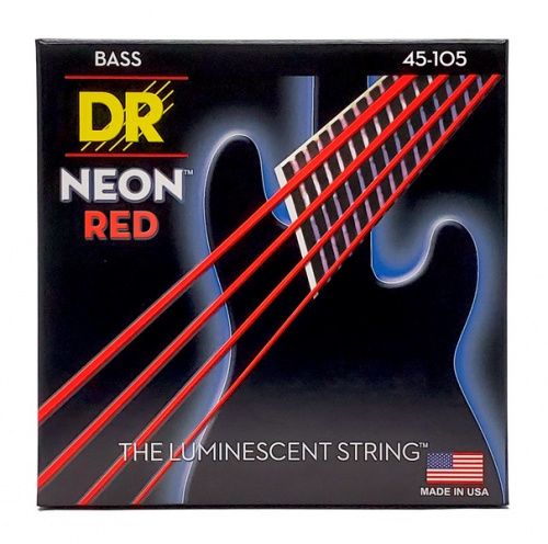Струны DR NRB-45 STRINGS NEON RED BASS - MEDIUM (45-105) - JCS.UA фото 2