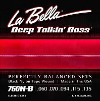 Струны для бас-гитары La Bella 760N-B 60-135 (B.Nylon W) - JCS.UA