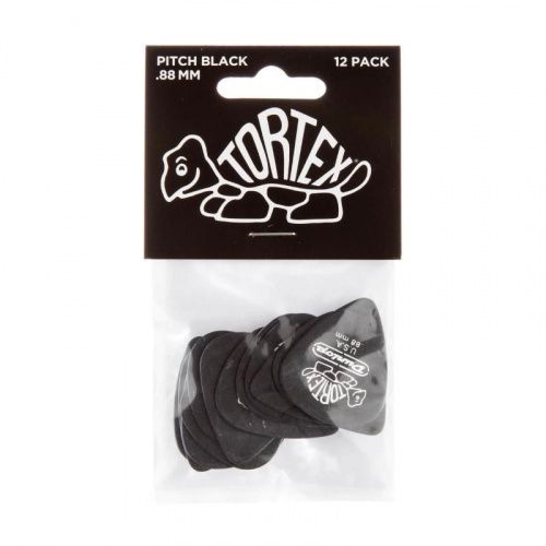 Медиаторы DUNLOP 488P.88 TORTEX PITCH BLACK STANDARD PICK .88MM - JCS.UA фото 4