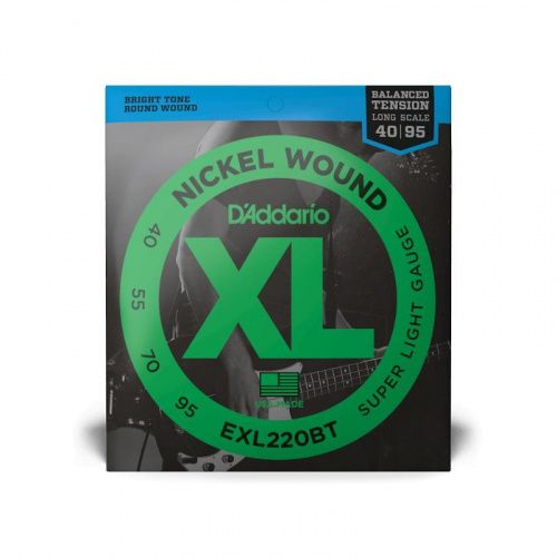 Струны D'ADDARIO EXL220BT XL NICKEL WOUND BALANCED TENSION SUPER LIGHT (40-95) - JCS.UA фото 2