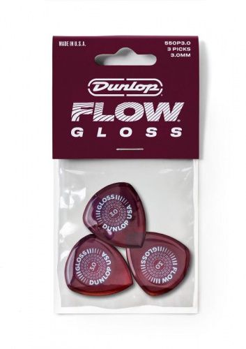 Медіатори DUNLOP 550P3.0 FLOW GLOSS PICK 3.0MM - JCS.UA фото 4