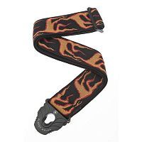 Ремінь гітарний PLANET WAVES PW50PLA01 Planet Lock Guitar Strap, Flames - JCS.UA