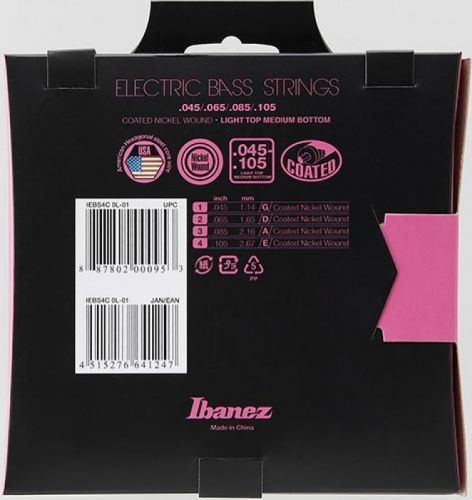 Струни для бас-гітар IBANEZ IEBS4C BASS GUITAR STRING 45-105 - JCS.UA фото 2