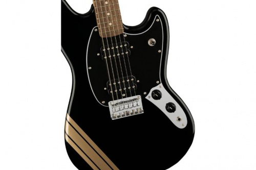 Електрогітара SQUIER by FENDER BULLET MUSTANG FSR HH BLACK w/COMPETITION STRIPES - JCS.UA фото 4