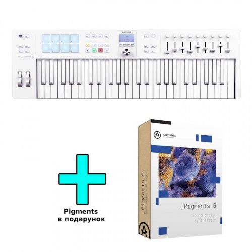MIDI-клавиатура Arturia KeyLab Essential 49 mk3 Alpine White Special Edition + Arturia Pigments - JCS.UA