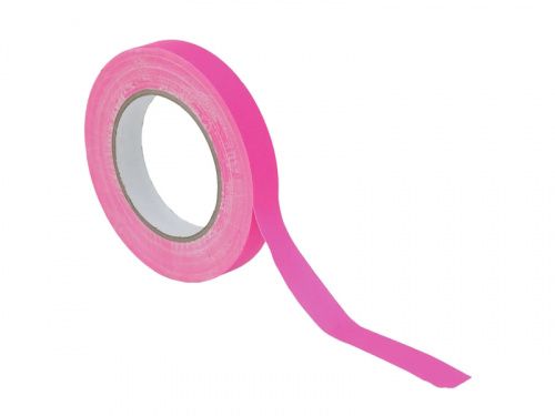 Лента EUROLITE Gaffa Tape 19 мм х 25 м неоново-розовая УФ-активная - JCS.UA
