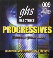 Струны для электрогитар GHS STRINGS PROGRESSIVES PRXL 09-42 - JCS.UA