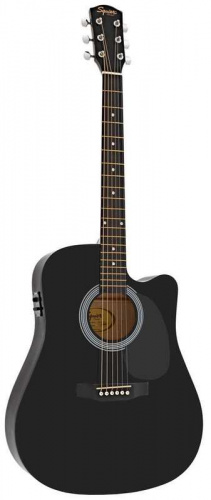 Електроакустична гітара SQUIER by FENDER SA-105CE BLACK - JCS.UA