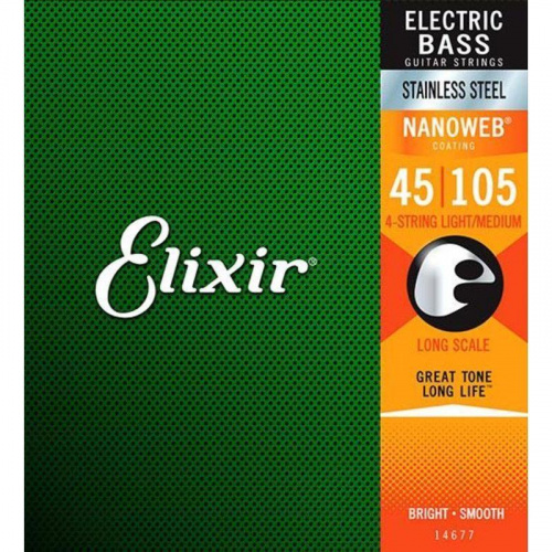 Струны Elixir Bass SS NW 4 LM 045 set - JCS.UA