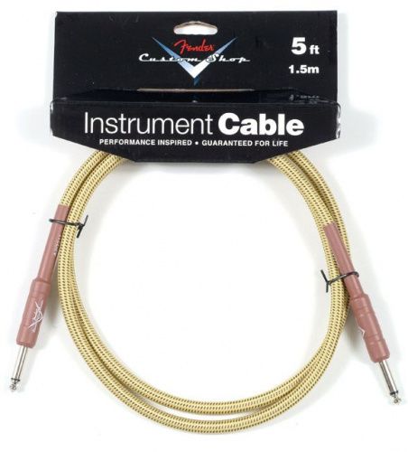 FENDER CUSTOM SHOP PERFORMANCE SERIES CABLE 5', Tweed - JCS.UA