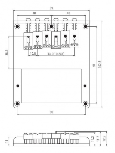 Бридж для электрогитары PAXPHIL BT004 (Chrome) - JCS.UA фото 2