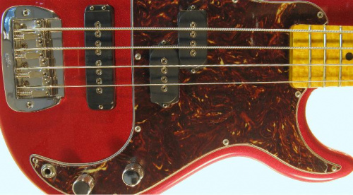 Бас-гитара G&L SB2 FOUR STRINGS (Candy Apple Red, maple, 3-ply tortoise shell) №CLF51001 - JCS.UA фото 4