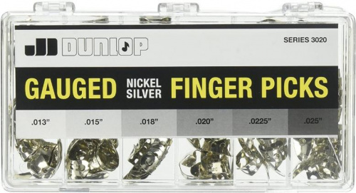 Набор медиаторов Dunlop Fingerpicks Nickel Silver Cabinet 3020 - JCS.UA