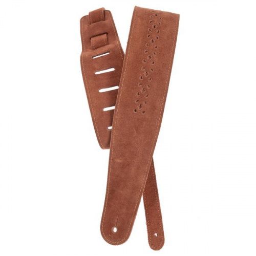 Гітарний ремінь PLANET WAVES PW25PRF04 Vented Leather Guitar Strap, Camel Suede Rosette - JCS.UA