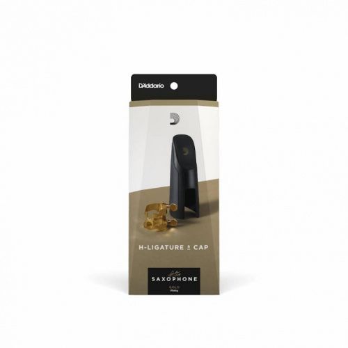 Лигатура D'ADDARIO HAS1G H-LIGATURE & CAP FOR ALTO SAXOPHONE Gold-Plated - JCS.UA фото 3