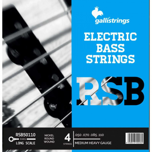 Струни для бас-гітари Gallistrings RSB50110 4 STRINGS MEDIUM HEAVY - JCS.UA