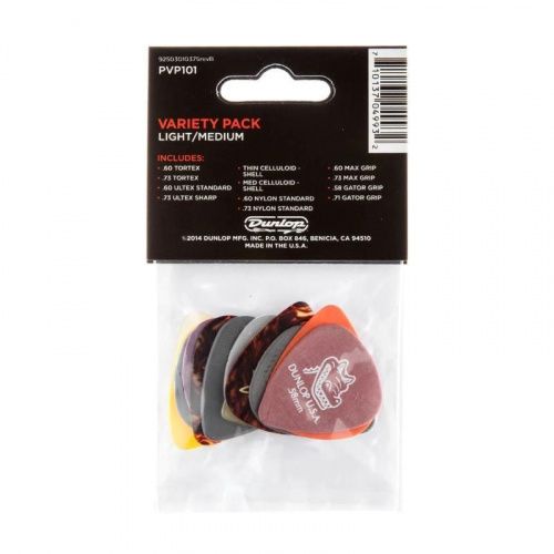 Медіатори DUNLOP PVP101 GUITAR PICK LT/MD VARIETY PACK - JCS.UA фото 4