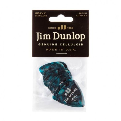 Набор медиаторов DUNLOP 483P11HV CELLULOID TURQUOISE PEARLOID PICK HEAVY - JCS.UA фото 3