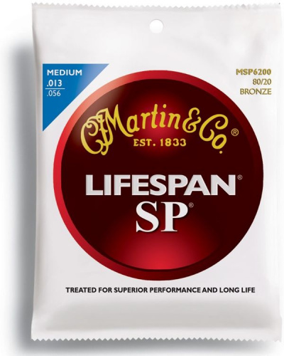 Струны MARTIN MSP6200 SP Lifespan 80/20 Bronze Medium (13-56) - JCS.UA