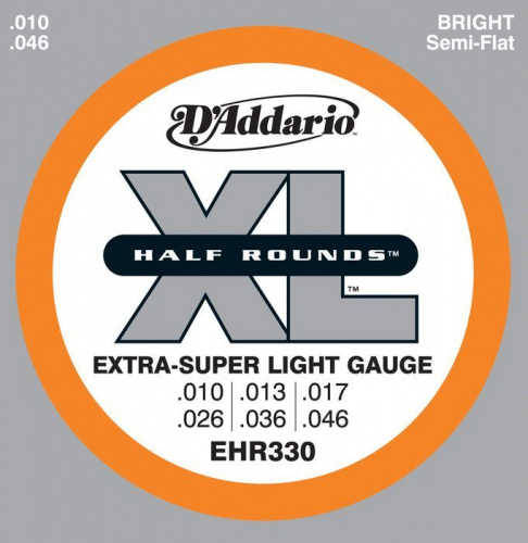 Струны DADDARIO EHR340 XL HALF ROUNDS LIGHT TOP/ HEAVY BOTTOM 10-52 - JCS.UA