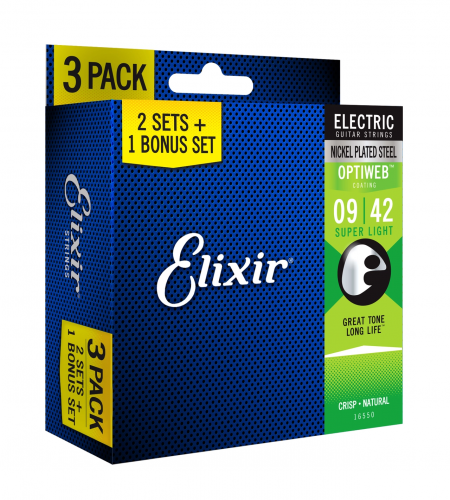 Струни Elixir EL OW SL (3 Pk) (09-42) - JCS.UA Струни Elixir EL OW SL (3 Pk) (09-42) - JCS.UA