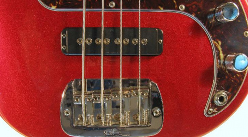 Бас-гитара G&L SB2 FOUR STRINGS (Candy Apple Red, maple, 3-ply tortoise shell) №CLF51001 - JCS.UA фото 5