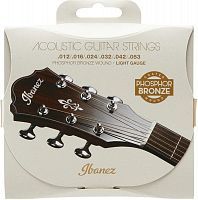 Струни для акустичних гітар IBANEZ IACSP6C ACOUSTIC GUITAR STRING 12-53 COATED - JCS.UA