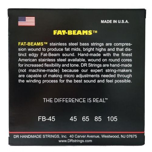 Струни DR STRINGS FB-45 FAT-BEAMS BASS - MEDIUM (45-105) - JCS.UA фото 2