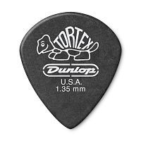 Медиатор DUNLOP 482P1.35 TORTEX PITCH BLACK JAZZ III PICK 1.35MM - JCS.UA