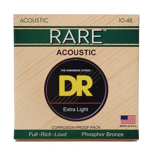 Cтруны DR STRINGS RPL-10 RARE ACOUSTIC PHOSPHOR BRONZE - EXTRA LIGHT (10-48) - JCS.UA