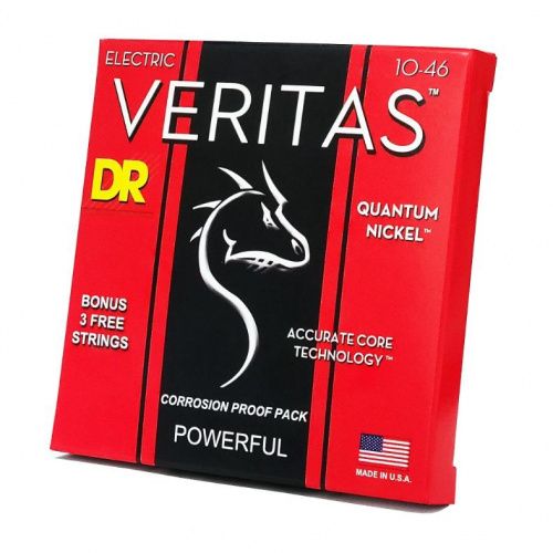 Струны DR STRINGS VTE-10 VERITAS COATED CORE ELECTRIC GUITAR STRINGS - MEDIUM (10-46) - JCS.UA фото 2