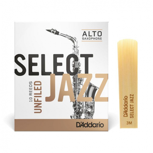 Трость для альт саксофона D'ADDARIO RRS10ASX3M Select Jazz - Alto Sax Unfiled 3M (1шт) - JCS.UA