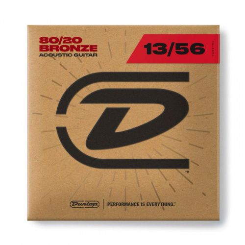 Струни DUNLOP DAB1356 80/20 BRONZE ACOUSTIC GUITAR STRINGS (13-56) - JCS.UA