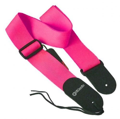 Нейлоновий ремінь DIMARZIO NYLON WITH LEATHER ENDS (NEON PINK) - JCS.UA фото 2