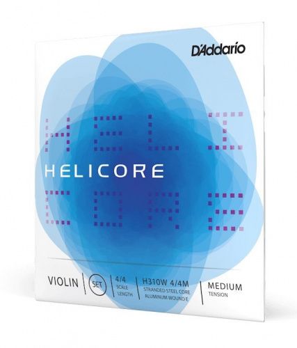 Струни D'Addario H310W 4 / 4M HELICORE VIOLIN STRING SET WOUND E 4/4 Scale Medium Tension - JCS.UA