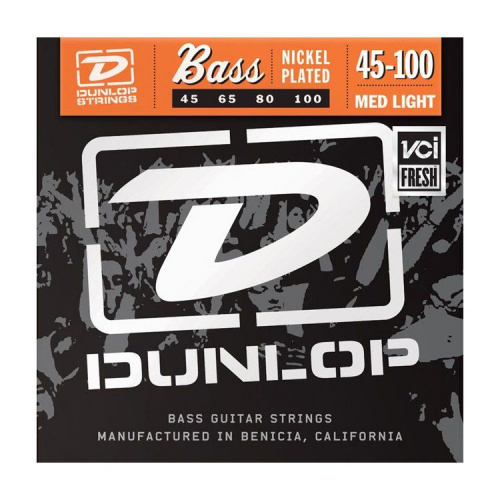 Струны для бас-гитары Dunlop DBN45100 Nickel Plated Steel Med Light - JCS.UA