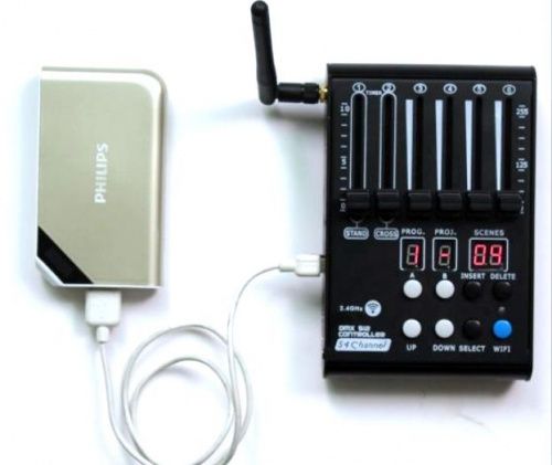 2.4G Беспроводной мини DMX контроллер Emiter-S M-54W - JCS.UA