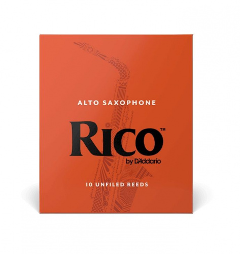 Трость для альт саксофона D'ADDARIO RJA1025 Rico - Alto Sax # 2.5 - 10 Pack - JCS.UA фото 2