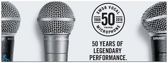 Юбилейный вокальный микрофон Shure SM58-50A!