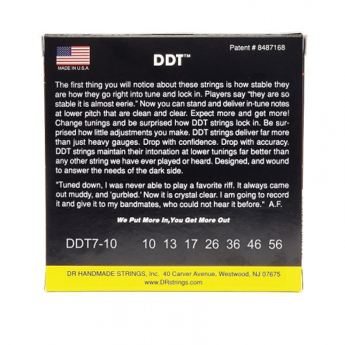 Струны DR STRINGS DDT7-10 DDT DROP DOWN TUNING ELECTRIC - MEDIUM 7 STRING (10-56) - JCS.UA фото 3